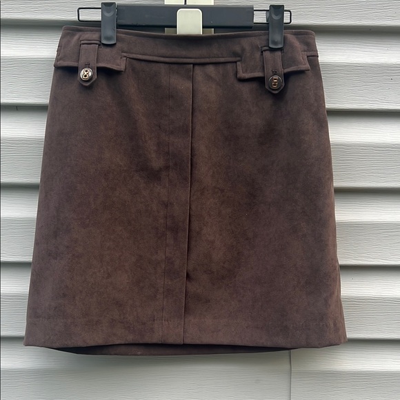 J. McLaughlin | Brown Mini Skirt size 2 - Picture 1 of 4